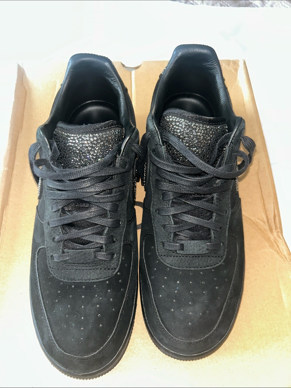 Nike Black Suede Men's Sneakers with Sparkle Tongue